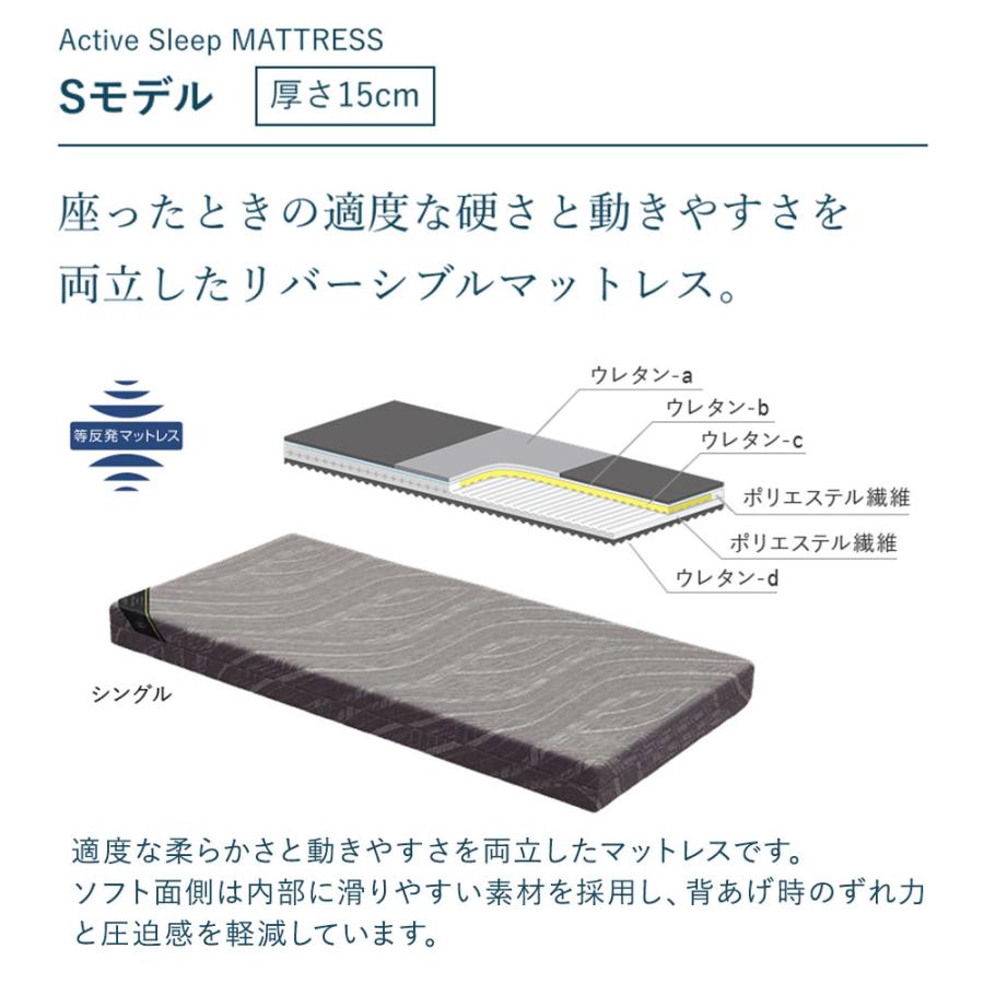 パラマウントベッド 電動ベッド マットレス アクティブスリープマットレス activesleep セミダブル Sモデル 厚さ12cm_12