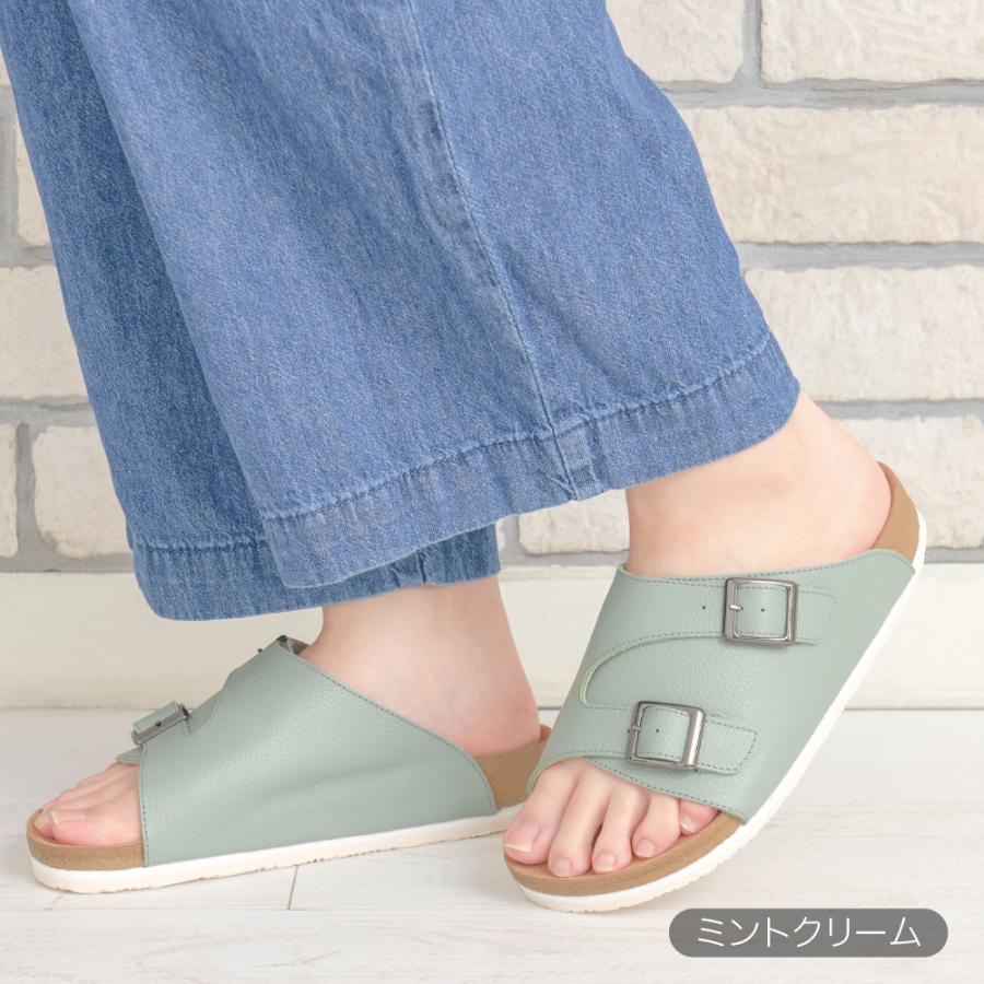 3E幅 フットベッド サンダル ぺたんこ 本革 日本製 セイロン CS250 サンダル レディス 女性 室内 野外 おでかけ カジュアル フィット感 調整可能 ベルト調節 夏 |  | 06