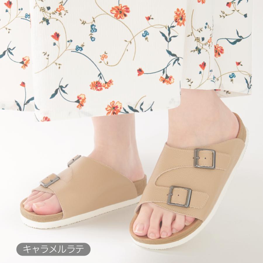 3E幅 フットベッド サンダル ぺたんこ 本革 日本製 セイロン CS250 サンダル レディス 女性 室内 野外 おでかけ カジュアル フィット感 調整可能 ベルト調節 夏 |  | 07