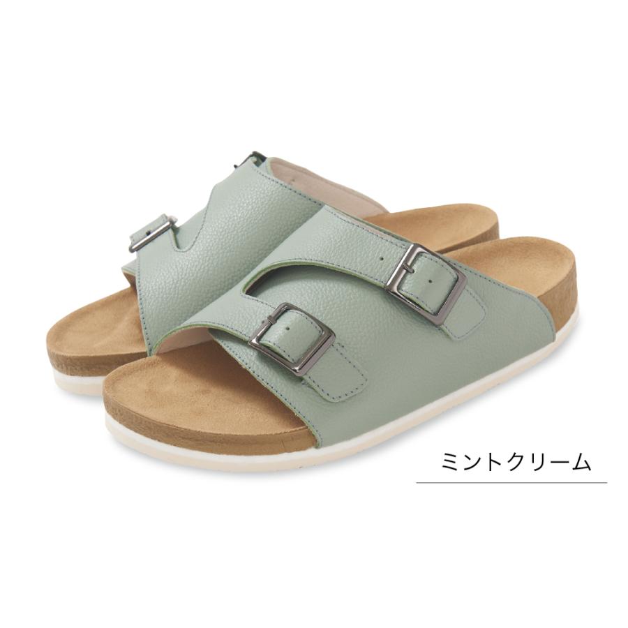 3E幅 フットベッド サンダル ぺたんこ 本革 日本製 セイロン CS250 サンダル レディス 女性 室内 野外 おでかけ カジュアル フィット感 調整可能 ベルト調節 夏 |  | 09