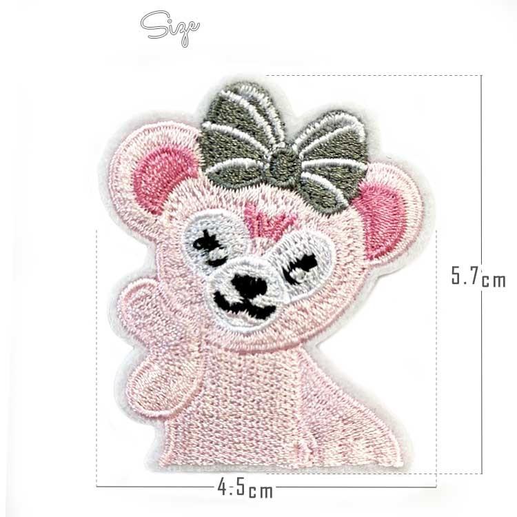 ワッペン シェリーメイ グレーリボン M 刺繍 アイロン キャラクター ダッフィ ディズニー ワッペン アップリケ Na Paranino Formalstyle 通販 Yahoo ショッピング