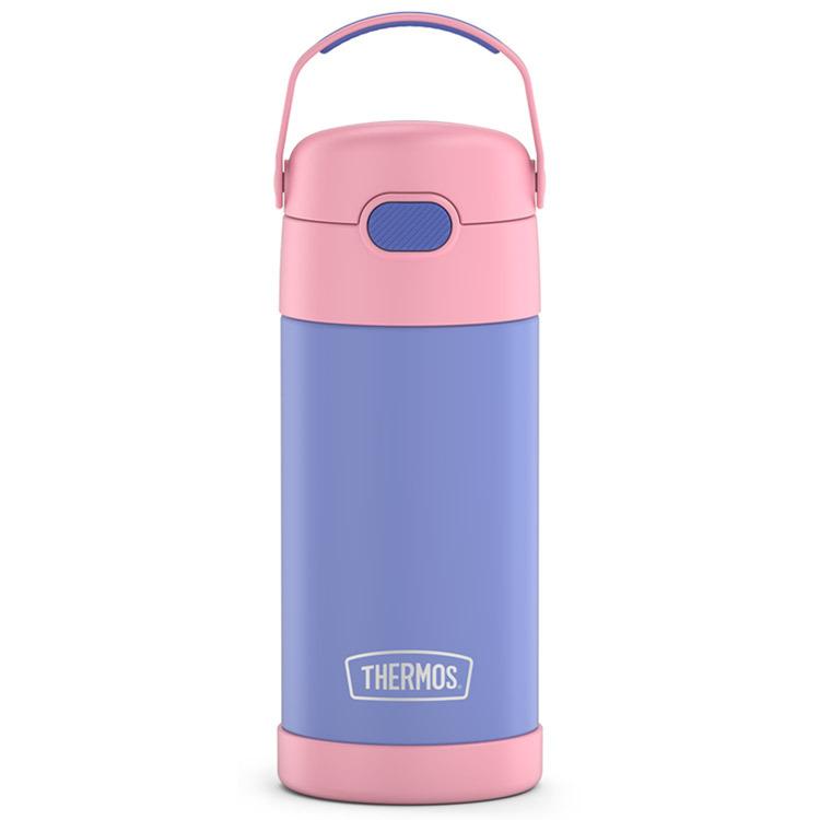 サーモス ステンレス ストロー 水筒 ステンレス水筒 パープル 輝く高品質な 子供 無地 350ml Thermos ピンク