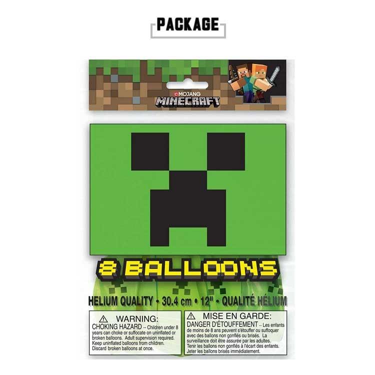 風船 8個セット マインクラフト パーティグッズ 誕生日 キャラクター風船 室内装飾 宅配便送料無料