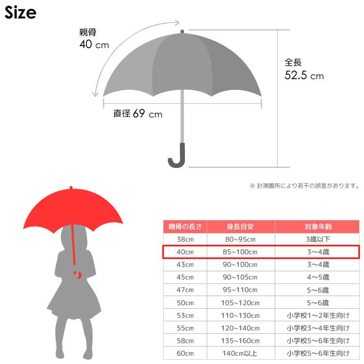 子ども傘 傘 キッズ 子供用 40cm ミニーマウス ピンク ミニーちゃん カサ｜paranino2｜04