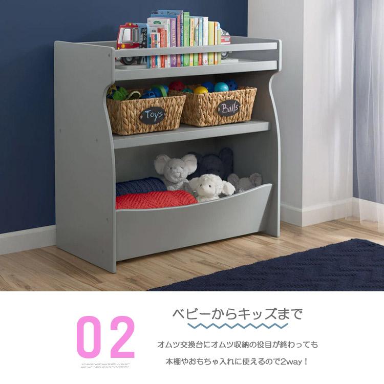 デルタ チェンジングテーブル ゲートウェイ 2in1 ストレージ グレー 