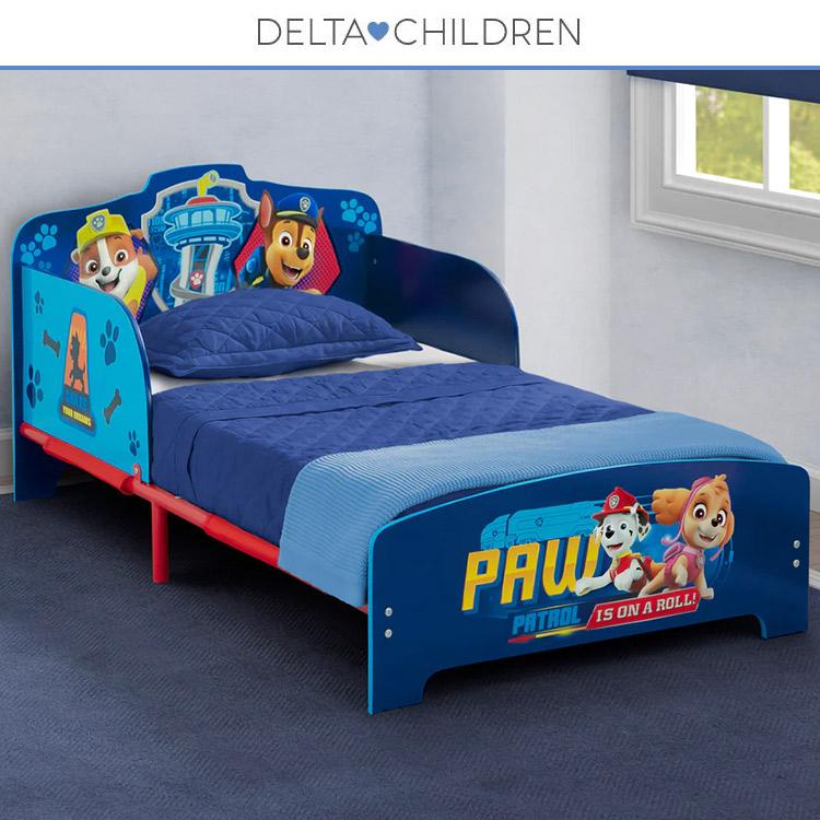 デルタ 子供用ベッド メタルウッド パウパトロール 子ども用 トドラーベッド パウパト 木製 キッズ 幼児 子供部屋 DELTA BB81519PW_1