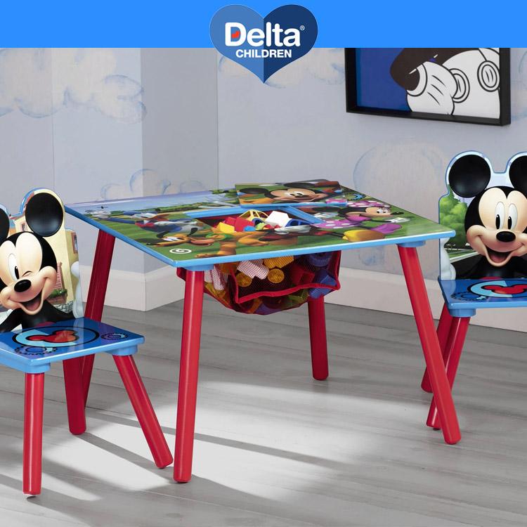 子供 テーブル&チェア セット ディズニー ミッキーマウス 2人用 家具 デルタ Delta