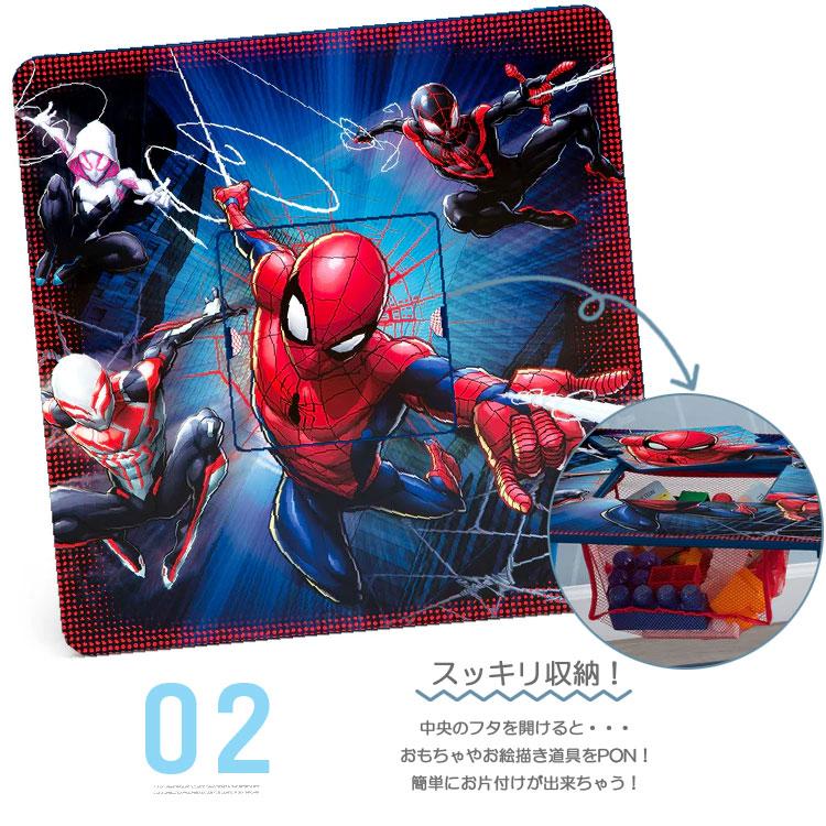 子供 テーブル＆チェア セット 収納付き ディズニー スパイダーマン