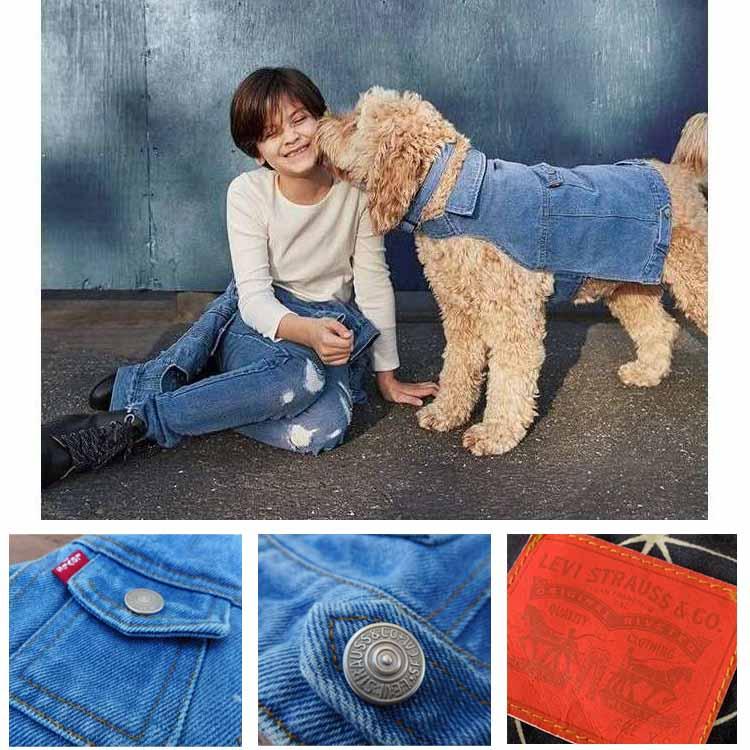 リーバイス ターゲット 限定コラボ (Levi's x Target) 犬服 デニム 超小型犬 猫 ペット服 ベスト ドッグウェア n