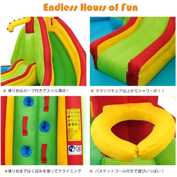 【２点セット】 大型プール 滑り台 ウォータースライド バウンスパーク エアー遊具 家庭 施設 プール 水遊び 【GMS1917312891】(68908円)