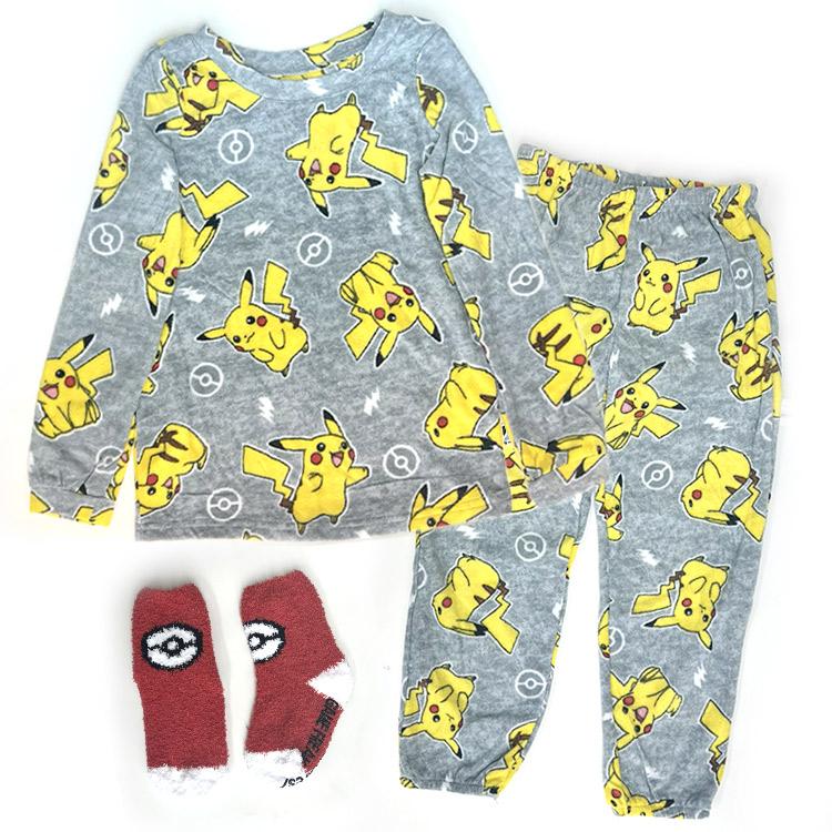 ポケットモンスター ピカチュー パジャマ ソックスセット 長袖 長 