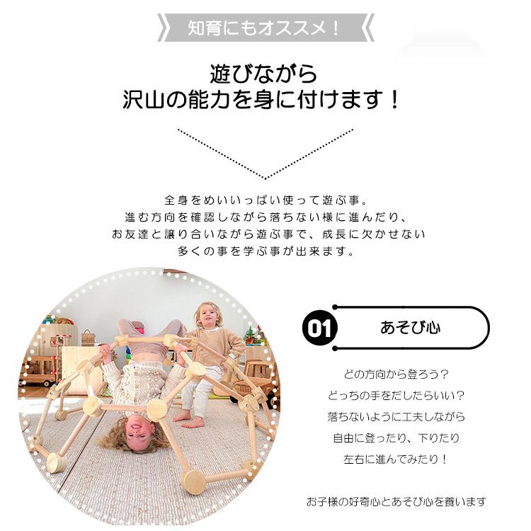 レビュー特典あり/ ジャングルジム クライミング ドーム 木製 プレイ