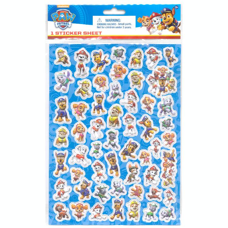 セット割/ パウ・パトロール プクプク シール ぷっくり 55カット 立体