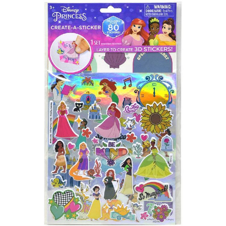 Disney（ディズニー） プリンセス シール 80カット クリエート 3D