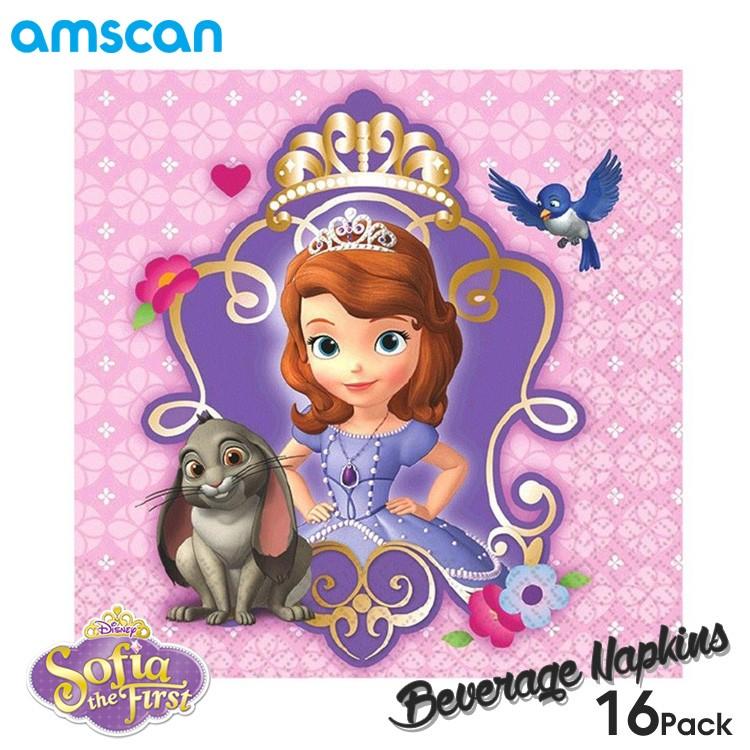 ディズニー ちいさなプリンセス ソフィア 紙ナプキン 16枚セット ビバレッジ ペーパーナプキン デコパージュ アムスキャン Am Paranino 通販 Yahoo ショッピング