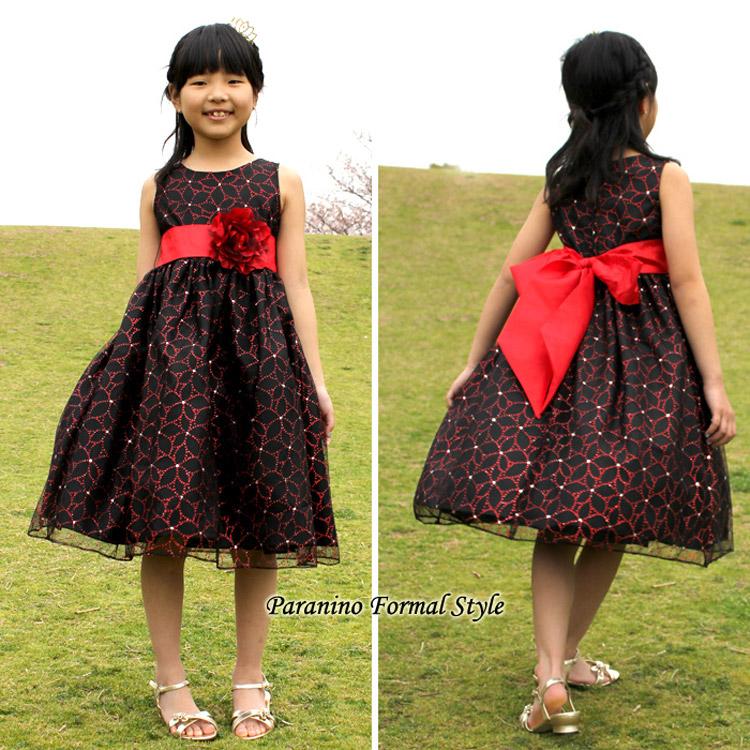 売切価格/ 子供 ドレス フォーマル 女の子 90-150cm レッド ブルー