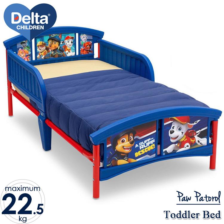 決まりました　Delta キッズベッド　パウパト（マットレス付き） デルタ 子供用ベッド パウ・パトロール 子ども用 トドラーベッド