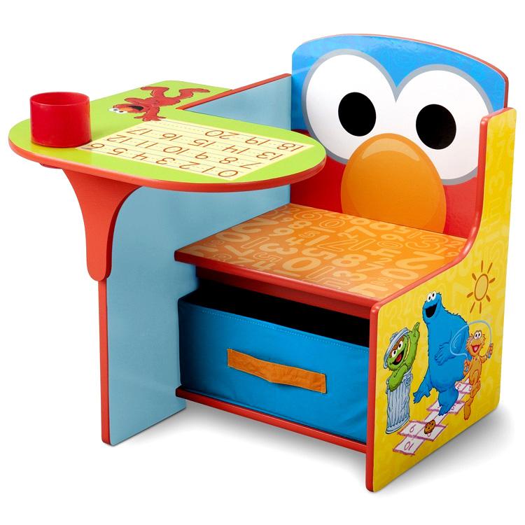 Online ONLY(海外取寄)/ テーブル 机 セサミストリート デルタ チェアーデスク 一体型 子供用家具 子供部屋 Delta_3