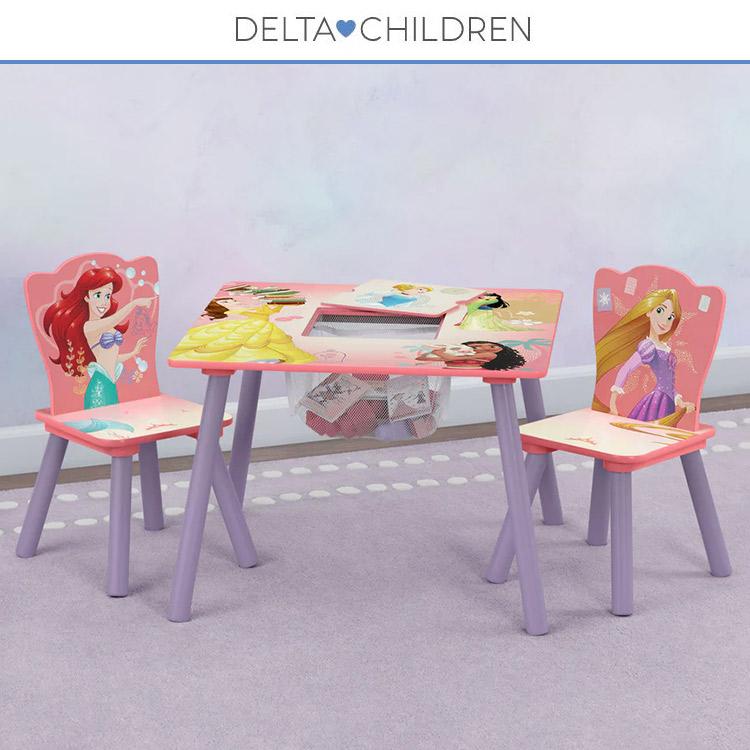 Disney（ディズニー） プリンセス テーブル＆チェア 収納付き 3点