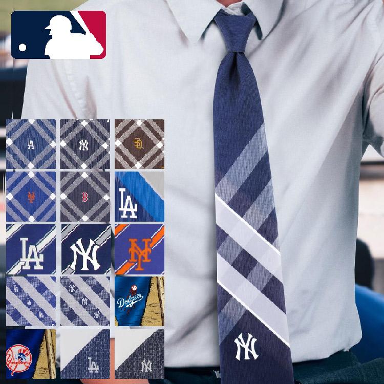 MLB公式商品 メンズ ネクタイ メジャーリーグ ドジャース ヤンキース