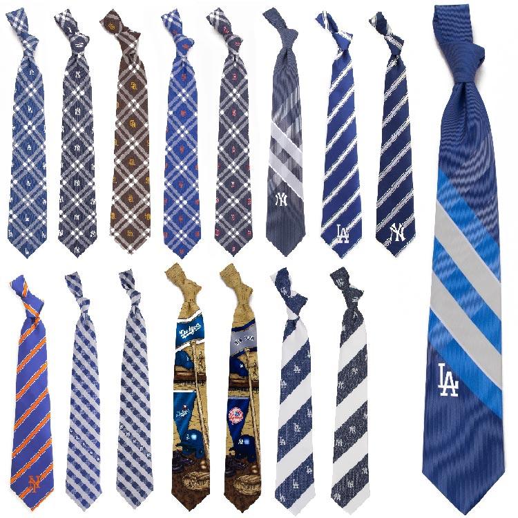MLB公式商品 メンズ ネクタイ メジャーリーグ ドジャース ヤンキース