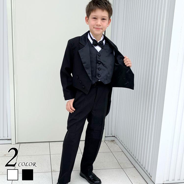 タキシード 60 130cm ホワイト ブラック ベスト 5点フルセット フォーマルウェア 子供タキシード Gu Tuxedo Vest Paranino 通販 Yahoo ショッピング