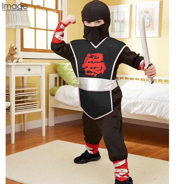 コスプレ衣装 男性 かっこいい 5点セット ハロウィン仮装 スパイ しのび 戦闘服 忍者に変身 武士 ハロウィン衣装 舞台演出服 パーティー Halloween 大人用 Bwsjie 中天売店 通販 子供の子供服のセットのためのクールな忍者ハロウィーン仮装コスプレ衣装