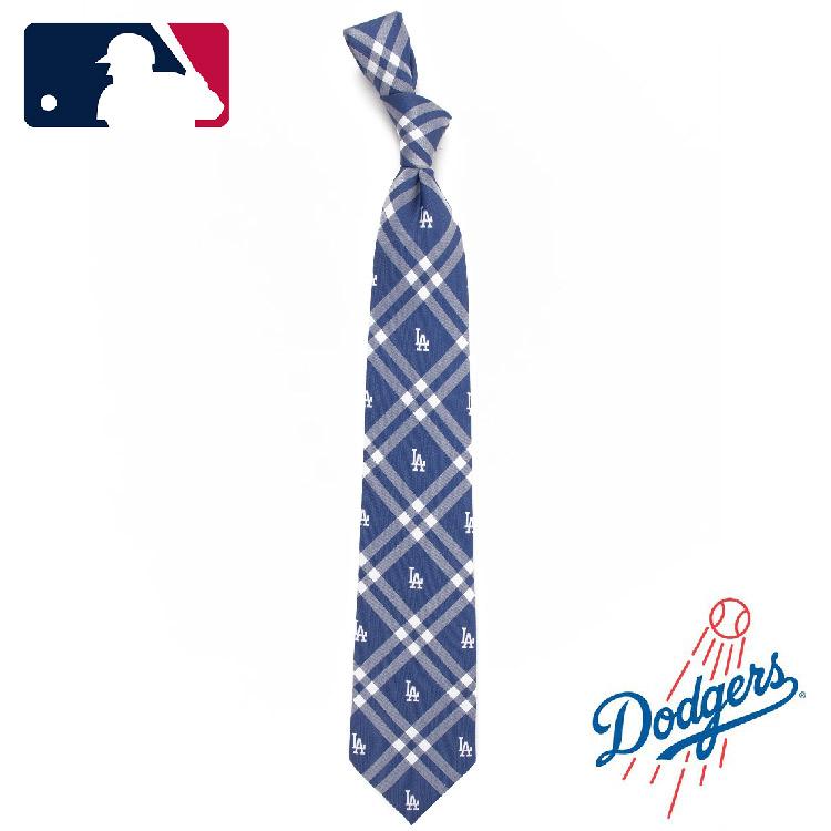 MLB公式商品 ロサンゼルス・ドジャース ネクタイ ロードス チェック柄