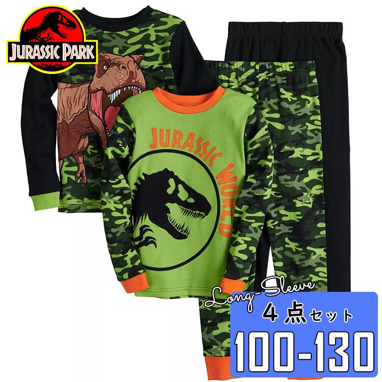 ジュラシック ワールド パジャマ 2着 4点セット 長袖 長ズボン 恐竜 子供用 キャラクター 寝巻き 90 100 110 1 130 N Pjlsjr Paranino 通販 Yahoo ショッピング