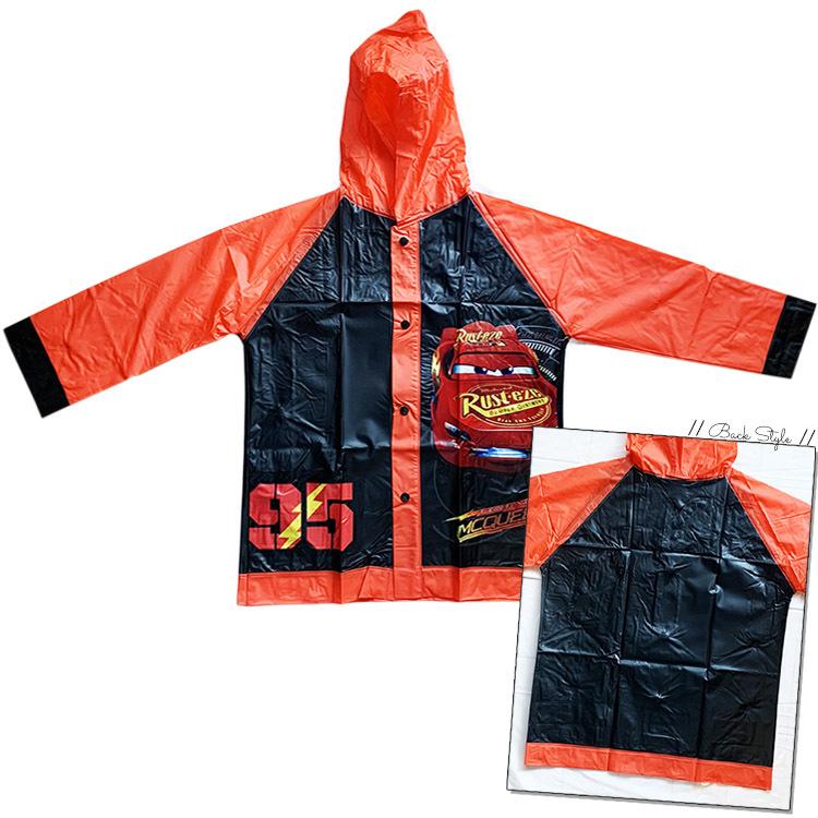 Evaレインコート カーズ ディズニー ピクサー レインコート 雨具 雨合羽 レイングッズ 幼稚園 保育園 レインウェア 通園 前開き Sale Off