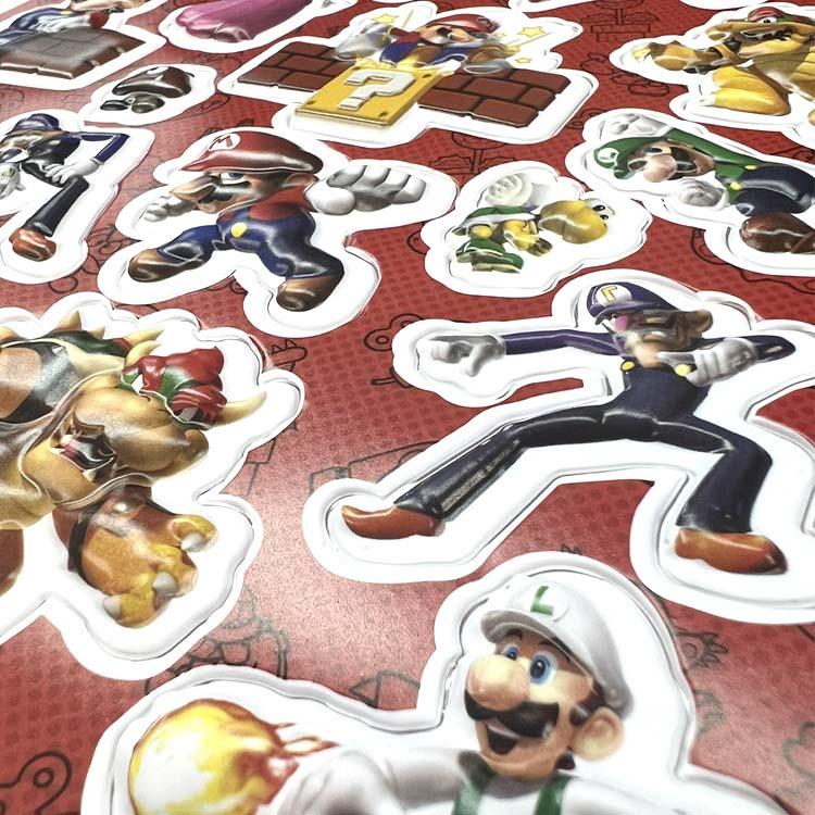スーパーマリオ プクプク シール 27カット 立体 ごほうびシール スーパーマリオ プクプク シール 27カット 立体 ごほうびシール