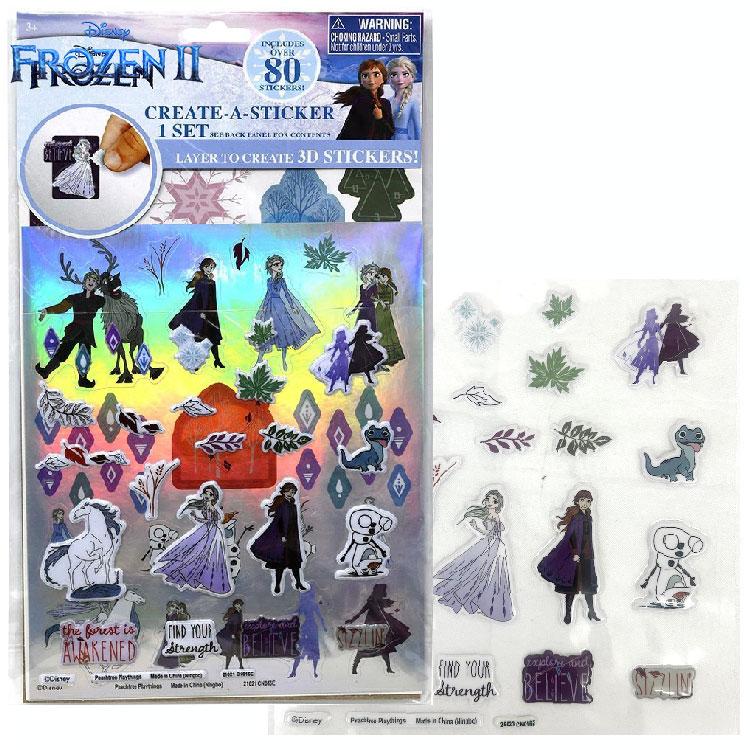 ディズニー プリンセス アナと雪の女王 シール 80カット クリエート 3D