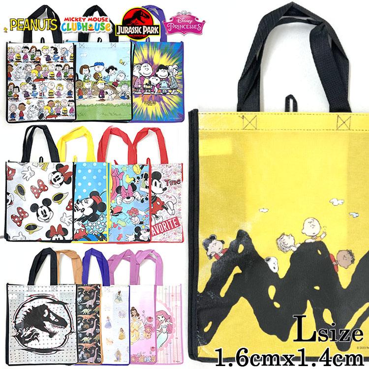 Disney（ディズニー） 不織布バッグ ハンドバッグ L スヌーピー