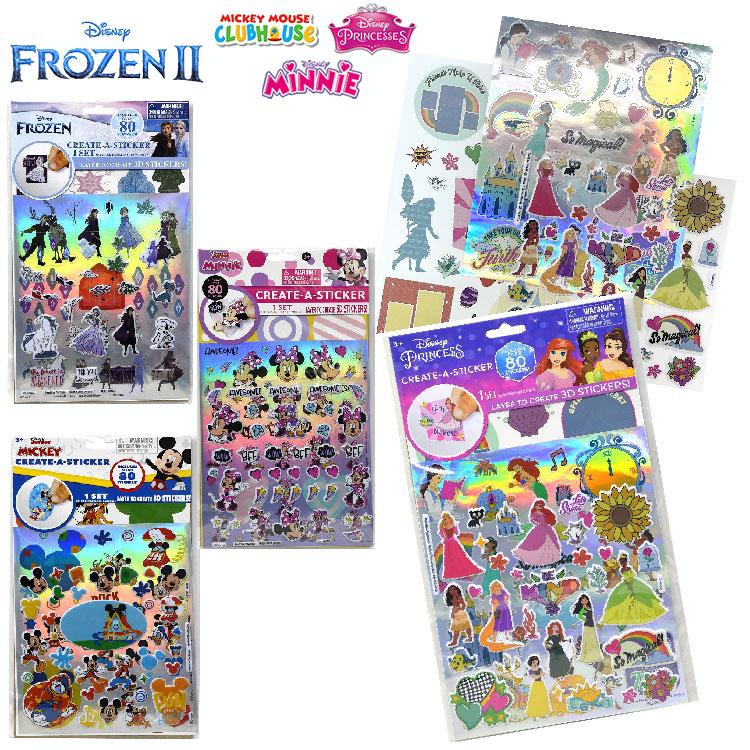 Disney（ディズニー） プリンセス ミッキー ミニー アナ雪 シール 80