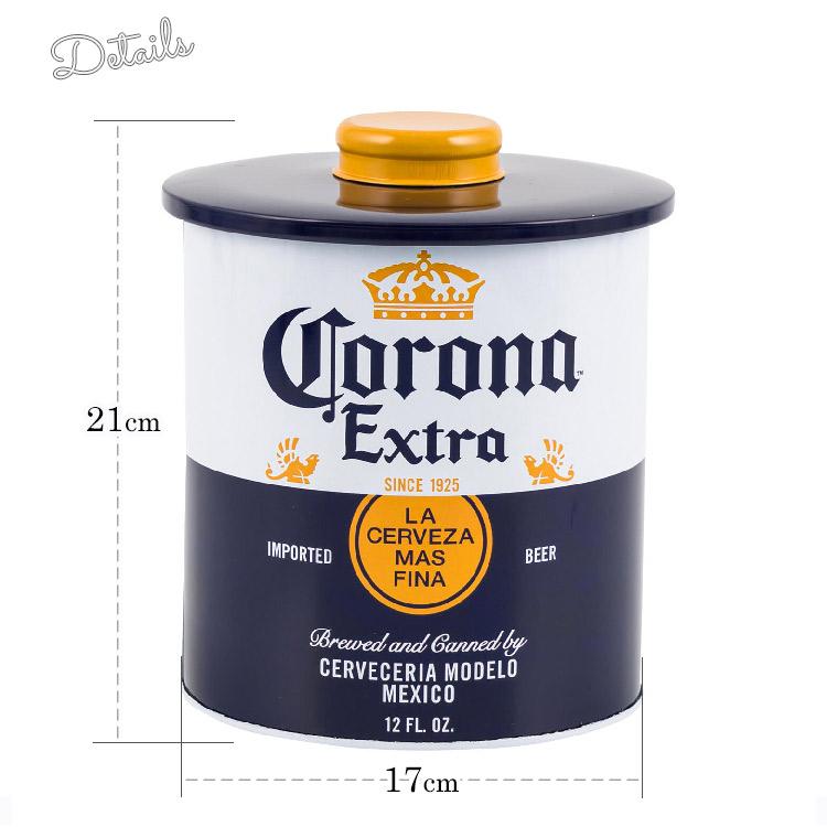 ブリキ缶 コロナ コカコーラ 収納 4000ml キャニスター 丸形 蓋つき