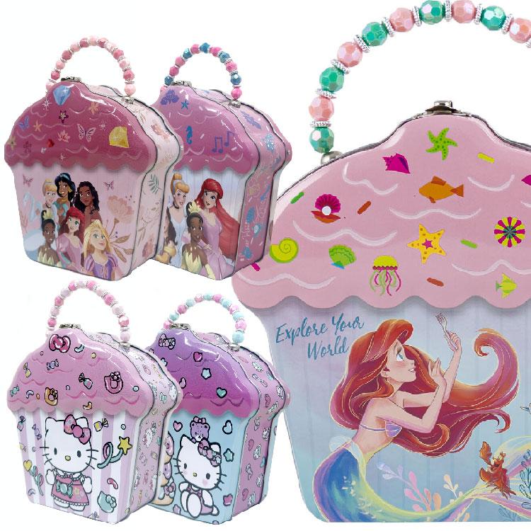 Disney（ディズニー） ブリキ缶 プリンセス ハローキティ カップケーキ