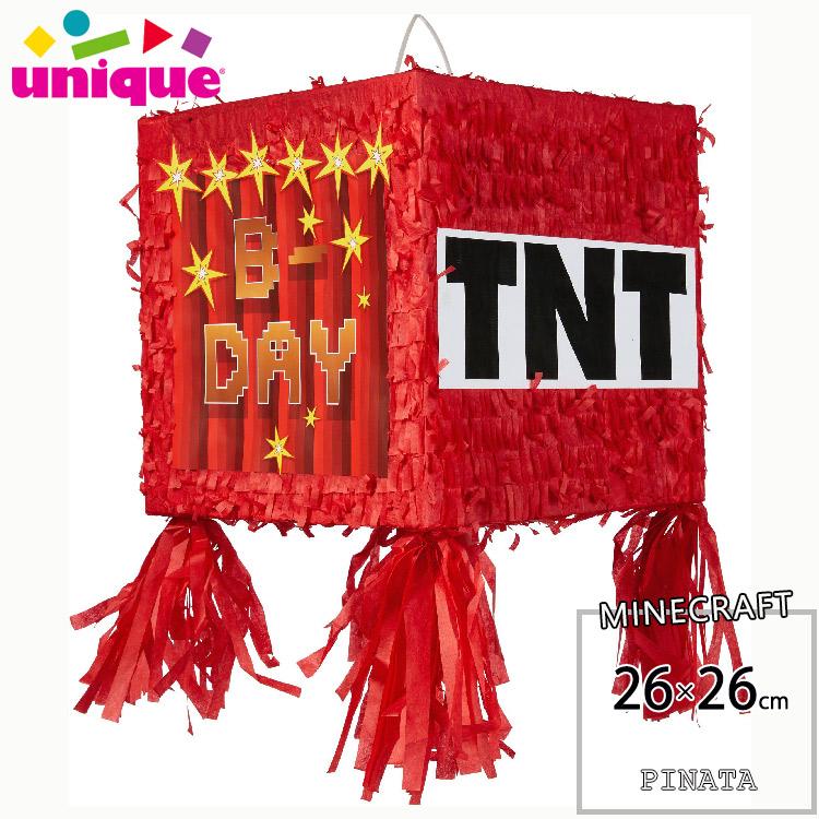 ピニャータ マインクラフト TNT デコレーション デコ 26cm 誕生 ピニャータ マインクラフト TNT デコレーション デコ 26cm 誕生