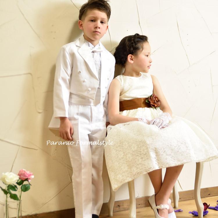 売切価格/ 訳あり/ タキシード 子供 男の子 60-130cm ホワイト 白 