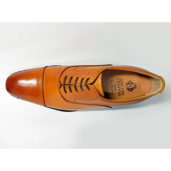 ANCIEN CREPINS 本革 ストレートチップ シークレットヒールアップ（+