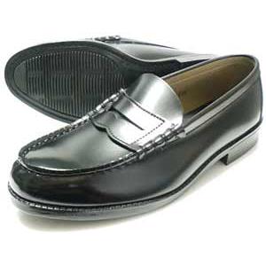 TALPA クラリーノ コインローファー ビジネスシューズ 黒 メンズ（男性用）/紳士靴 学生靴 通学靴｜parashoe