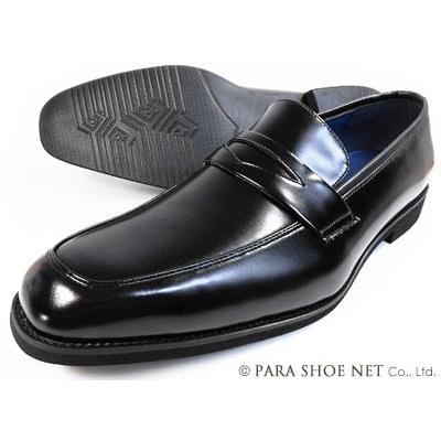 FRANCO GIOVANNI 本革  ローファースリッポン ビジネスシューズ（大きいサイズ 革靴 紳士靴）黒 ワイズ3E（EEE）28cm、29cm、30cm｜parashoe