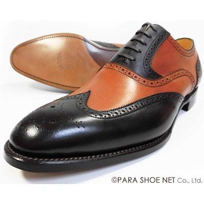 PARASHOE 革底 内羽根ウィングチップ（コンビ）ビジネスシューズ（革靴