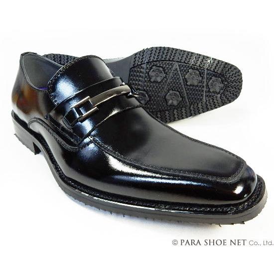 PARASHOE 本革 ビットローファー ビジネスシューズ 黒 3E（EEE）23cm 