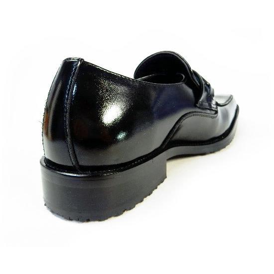 PARASHOE 本革 ビットローファー ビジネスシューズ 黒 3E（EEE）23cm 