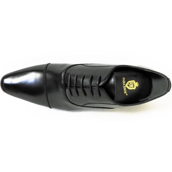 PARASHOE 本革 ストレートチップ ビジネスシューズ 黒 3E 27.5cm、28cm