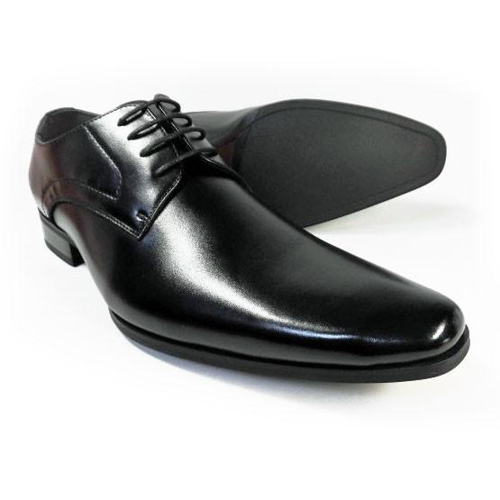 PARASHOE 本革 プレーントゥ ビジネスシューズ 黒 3E 27.5cm、28cm