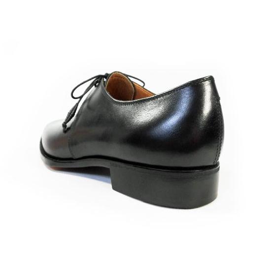 PARASHOE ハンドソーンウェルト製法 本革底 2アイレットプレーントゥ ビジネスシューズ 黒 2E〜3E 22cm〜30cm/日本製・革靴の画像