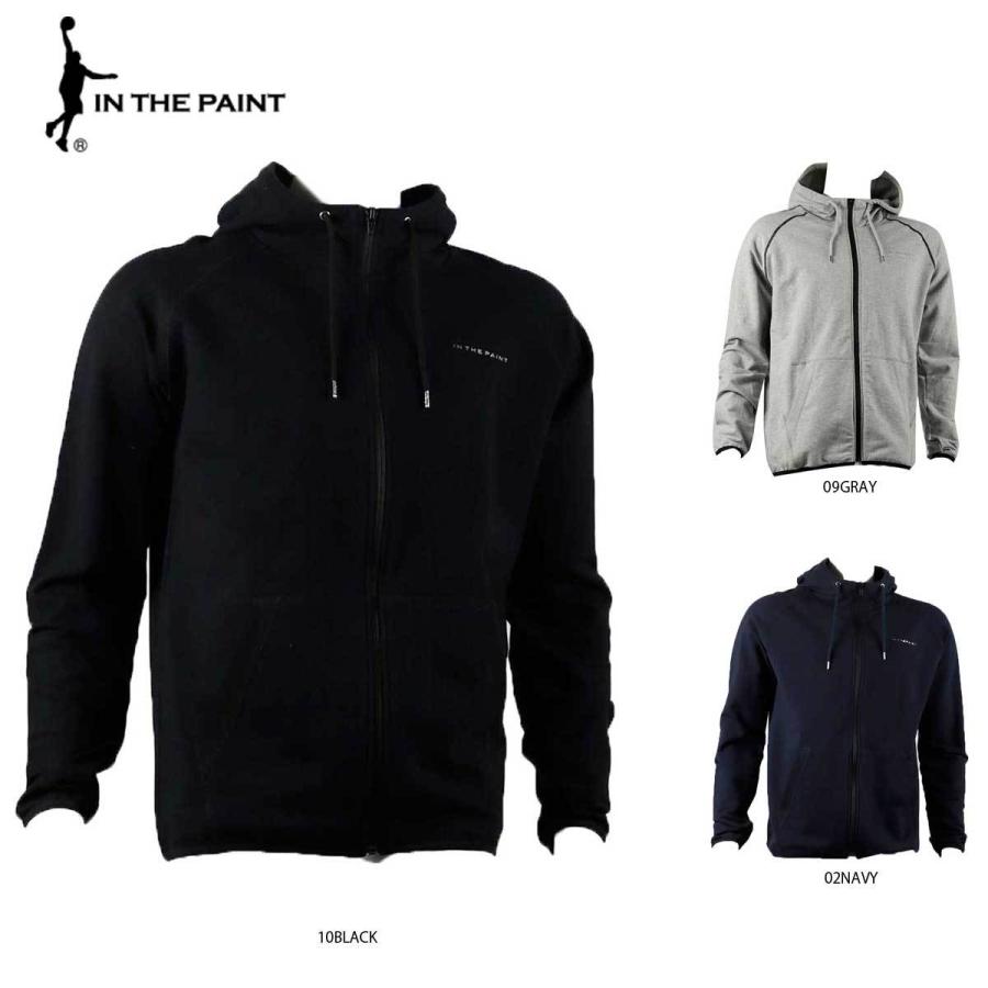 IN THE PAINT(インザペント) ITP21455 FLEX PILE FULL ZIP HOODIE バスケットウェア フルジップ フーディ｜paraspo