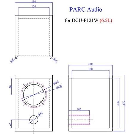 ウッドコーンスピーカー　PARCAudio DCU-F121W （10cm） ParcAudio F121W | バスレフ型エンクロージャー - コイズミ無線有限会社
