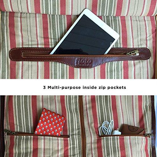 お値下げ 茶色のフルグレインレザーを使用したCenzo Garment Duffle Travel Bag Suitcase 【TMF1181206038】(42453円)